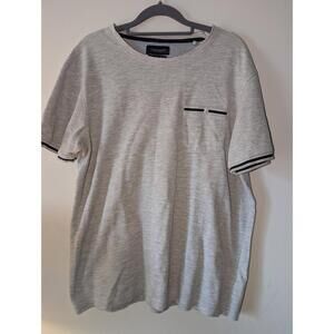 Denim And Flower Ricky Singh TShirt Mens Size Large Grey Short Sleeve Crew Neck